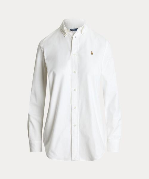 POLO RALPH LAUREN(ポロ ラルフ ローレン)の「スリム フィット ストレッチ オックスフォード シャツ(シャツ/ブラウス・レディース・ホワイト・8/6/4/2/0/00)」の2枚目の写真