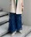 AmeriiAj́u3D FLOWER LAYERED SKIRTiXJ[gjvbu[