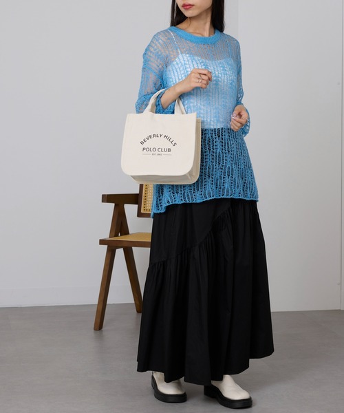 BEVERLY HILLS POLO CLUB(ビバリーヒルズポロクラブ)の「【BEVERLY HILLS POLO CLUB】ランチトート BHC009(トートバッグ・レディース・ピンク/ブラック/ブルー/イエロー/ホワイト・FREE)」の11枚目の写真