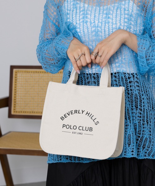 BEVERLY HILLS POLO CLUB(ビバリーヒルズポロクラブ)の「【BEVERLY HILLS POLO CLUB】ランチトート BHC009(トートバッグ・レディース・ピンク/ブラック/ブルー/イエロー/ホワイト・FREE)」の8枚目の写真