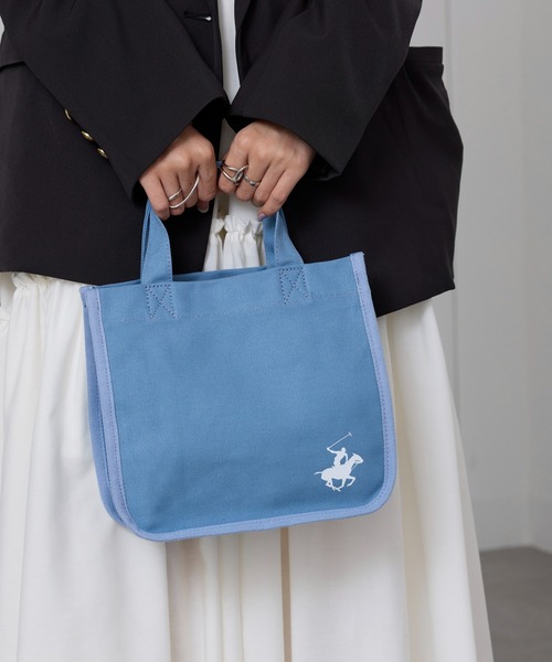 BEVERLY HILLS POLO CLUB(ビバリーヒルズポロクラブ)の「【BEVERLY HILLS POLO CLUB】ランチトート BHC009(トートバッグ・レディース・ピンク/ブラック/ブルー/イエロー/ホワイト・FREE)」の18枚目の写真