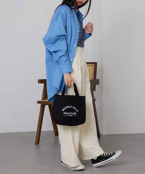 BEVERLY HILLS POLO CLUB(ビバリーヒルズポロクラブ)の「【BEVERLY HILLS POLO CLUB】ランチトート BHC009(トートバッグ・レディース・ピンク/ブラック/ブルー/イエロー/ホワイト・FREE)」の12枚目の写真