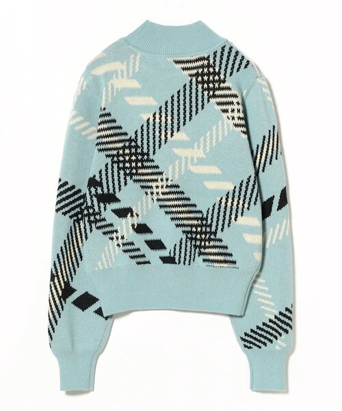 Ray BEAMS(レイビームス)の「ビッグ チェック ハイネック ニット(ニット/セーター・レディース・オフホワイト/ライトブルー・ONE SIZE)」の21枚目の写真