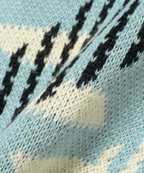 Ray BEAMS(レイビームス)の「ビッグ チェック ハイネック ニット(ニット/セーター・レディース・オフホワイト/ライトブルー・ONE SIZE)」の22枚目の写真