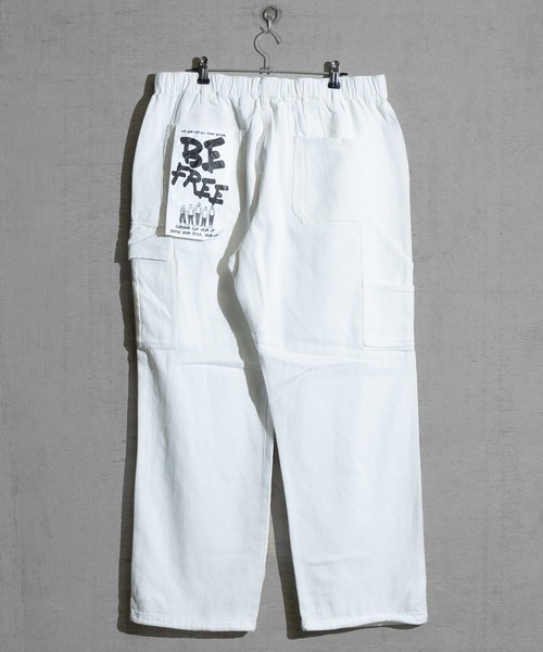JOHN'S CLOSET(ジョンズクローゼット)の「【13】ONE SIZE イージーワークパンツ(デニムパンツ・メンズ・ダークブラック/ワンウォッシュ/サックスブルー/ホワイト/ブラック・FREE)」の10枚目の写真