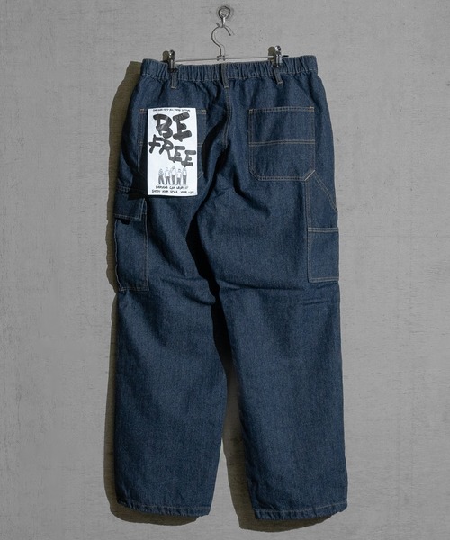 JOHN'S CLOSET(ジョンズクローゼット)の「【13】ONE SIZE イージーワークパンツ(デニムパンツ・メンズ・ダークブラック/ワンウォッシュ/サックスブルー/ホワイト/ブラック・FREE)」の7枚目の写真