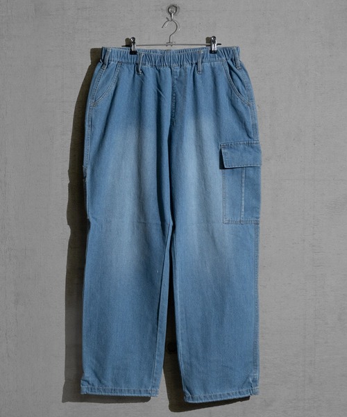 JOHN'S CLOSET(ジョンズクローゼット)の「【13】ONE SIZE イージーワークパンツ(デニムパンツ・メンズ・ダークブラック/ワンウォッシュ/サックスブルー/ホワイト/ブラック・FREE)」の19枚目の写真