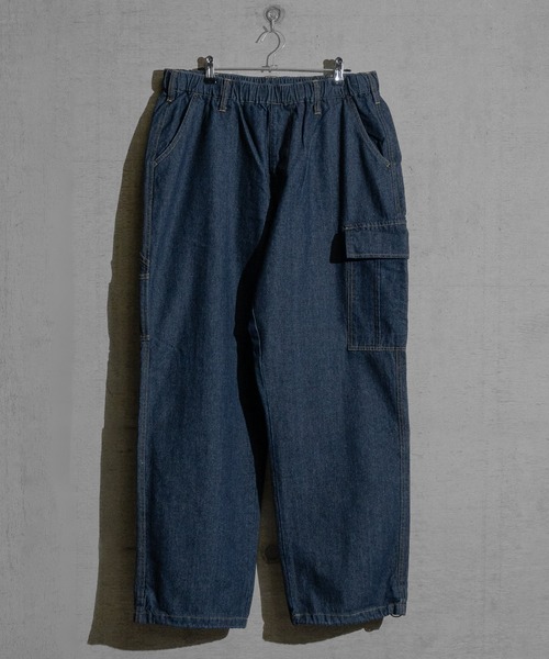 JOHN'S CLOSET(ジョンズクローゼット)の「【13】ONE SIZE イージーワークパンツ(デニムパンツ・メンズ・ダークブラック/ワンウォッシュ/サックスブルー/ホワイト/ブラック・FREE)」の11枚目の写真