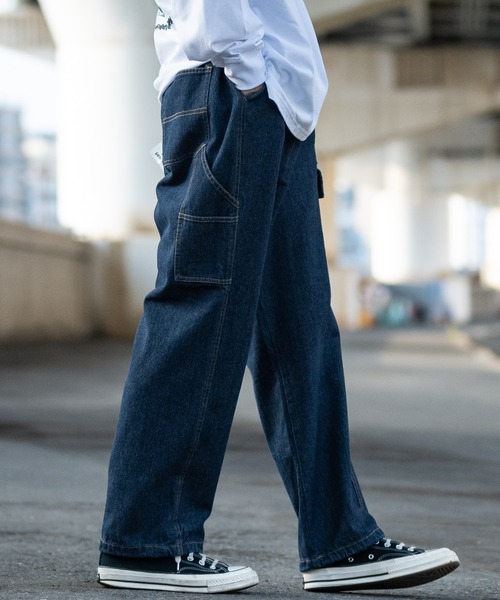 JOHN'S CLOSET(ジョンズクローゼット)の「【13】ONE SIZE イージーワークパンツ(デニムパンツ・メンズ・ダークブラック/ワンウォッシュ/サックスブルー/ホワイト/ブラック・FREE)」の22枚目の写真