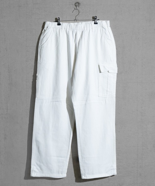 JOHN'S CLOSET(ジョンズクローゼット)の「【13】ONE SIZE イージーワークパンツ(デニムパンツ・メンズ・ダークブラック/ワンウォッシュ/サックスブルー/ホワイト/ブラック・FREE)」の21枚目の写真