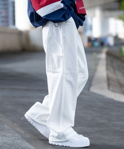 JOHN'S CLOSET(ジョンズクローゼット)の「【13】ONE SIZE イージーワークパンツ(デニムパンツ・メンズ・ダークブラック/ワンウォッシュ/サックスブルー/ホワイト/ブラック・FREE)」の15枚目の写真