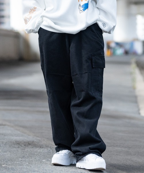 JOHN'S CLOSET(ジョンズクローゼット)の「【13】ONE SIZE イージーワークパンツ(デニムパンツ・メンズ・ダークブラック/ワンウォッシュ/サックスブルー/ホワイト/ブラック・FREE)」の14枚目の写真