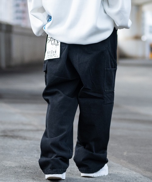 JOHN'S CLOSET(ジョンズクローゼット)の「【13】ONE SIZE イージーワークパンツ(デニムパンツ・メンズ・ダークブラック/ワンウォッシュ/サックスブルー/ホワイト/ブラック・FREE)」の12枚目の写真