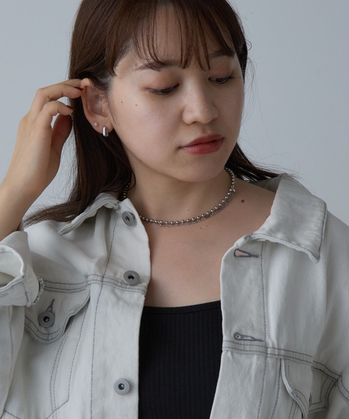 COLONY 2139（コロニートゥーワンスリーナイン）の「アシメボールチェーンネックレス（ネックレス・レディース・ゴールド/シルバー・FREE）」の8枚目の写真