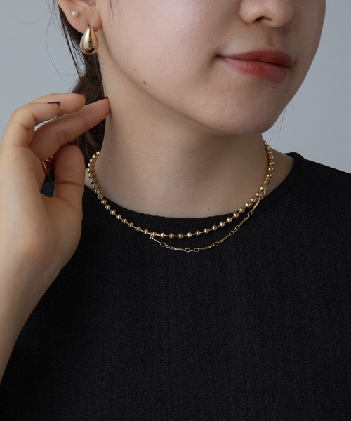 COLONY 2139（コロニートゥーワンスリーナイン）の「アシメボールチェーンネックレス（ネックレス・レディース・ゴールド/シルバー・FREE）」の10枚目の写真