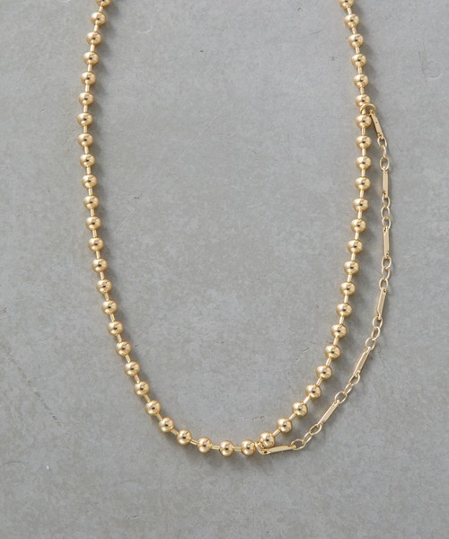 COLONY 2139（コロニートゥーワンスリーナイン）の「アシメボールチェーンネックレス（ネックレス・レディース・ゴールド/シルバー・FREE）」の14枚目の写真