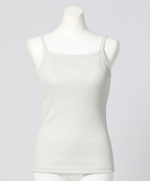 bijorie(ビジュリィ)の「【bijorie】ラメ カップ付きリブスクエアキャミ/NEW BASIC(インナーウェア/肌着・レディース・ブラック/オフホワイト/ラベンダー・MEDIUM/LARGE/LG)」の7枚目の写真