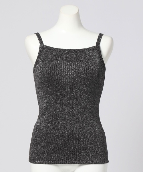bijorie(ビジュリィ)の「【bijorie】ラメ カップ付きリブスクエアキャミ/NEW BASIC(インナーウェア/肌着・レディース・ブラック/オフホワイト/ラベンダー・MEDIUM/LARGE/LG)」の8枚目の写真