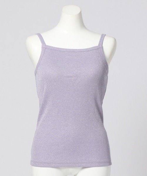 bijorie(ビジュリィ)の「【bijorie】ラメ カップ付きリブスクエアキャミ/NEW BASIC(インナーウェア/肌着・レディース・ブラック/オフホワイト/ラベンダー・MEDIUM/LARGE/LG)」の9枚目の写真