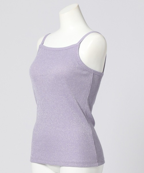 bijorie(ビジュリィ)の「【bijorie】ラメ カップ付きリブスクエアキャミ/NEW BASIC(インナーウェア/肌着・レディース・ブラック/オフホワイト/ラベンダー・MEDIUM/LARGE/LG)」の10枚目の写真