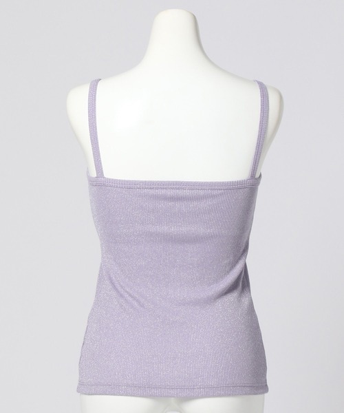 bijorie(ビジュリィ)の「【bijorie】ラメ カップ付きリブスクエアキャミ/NEW BASIC(インナーウェア/肌着・レディース・ブラック/オフホワイト/ラベンダー・MEDIUM/LARGE/LG)」の11枚目の写真