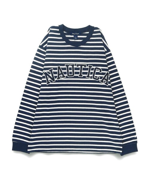 tシャツ NAUTICA/ノーティカ アップリケロゴTEE レディース NAUTICA/ノーティカ】アップリケロゴ半袖Tシャツ ｜子供服
