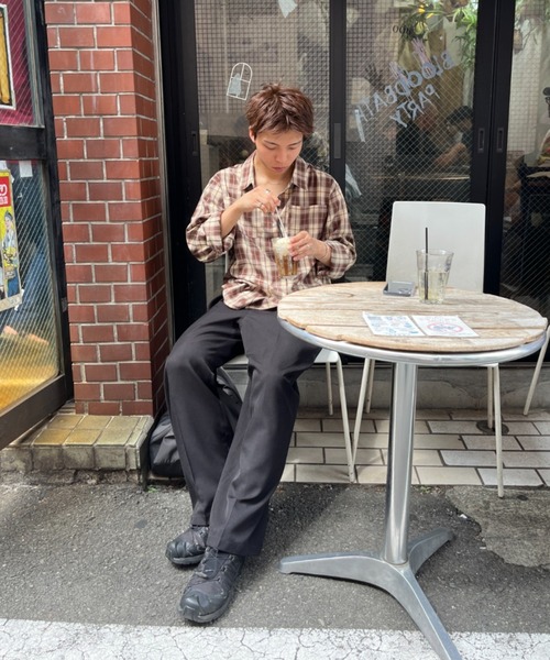 BROKEN BASE（ブロークンベース）の「チェックシャツ（シャツ/ブラウス・メンズ・チャコール/ブラウン・LARGE/MEDIUM）」の7枚目の写真