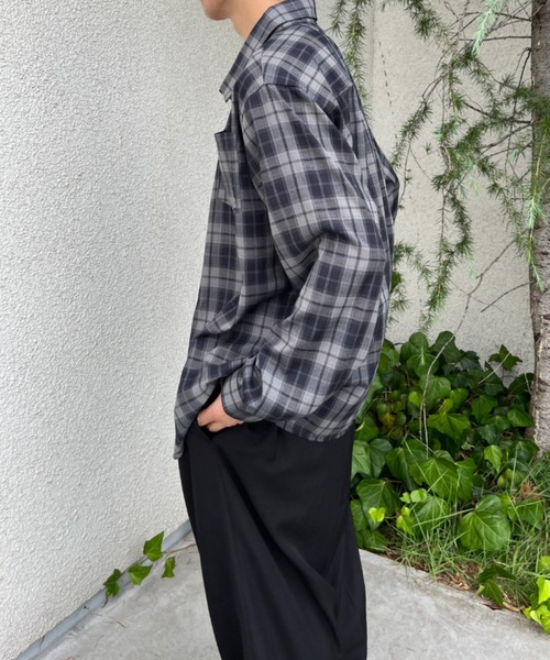 BROKEN BASE（ブロークンベース）の「チェックシャツ（シャツ/ブラウス・メンズ・チャコール/ブラウン・LARGE/MEDIUM）」の12枚目の写真