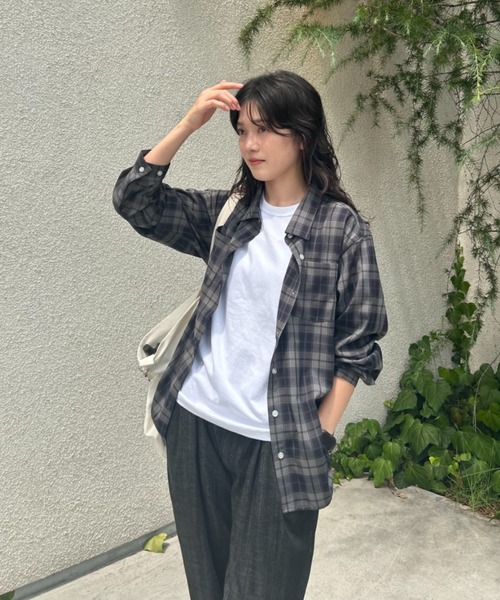 BROKEN BASE（ブロークンベース）の「チェックシャツ（シャツ/ブラウス・メンズ・チャコール/ブラウン・LARGE/MEDIUM）」の5枚目の写真