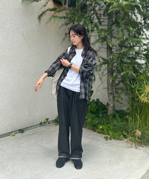 BROKEN BASE（ブロークンベース）の「チェックシャツ（シャツ/ブラウス・メンズ・チャコール/ブラウン・LARGE/MEDIUM）」の4枚目の写真