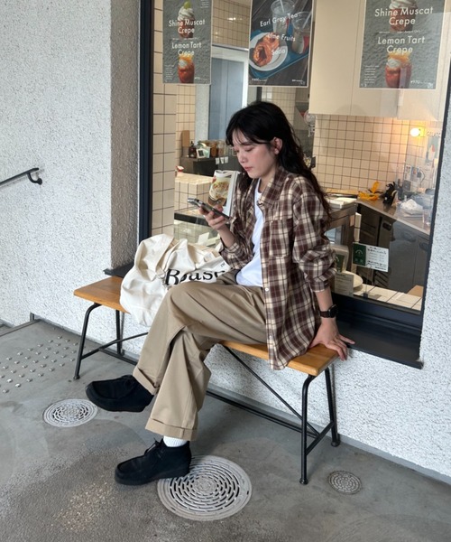 BROKEN BASE（ブロークンベース）の「チェックシャツ（シャツ/ブラウス・メンズ・チャコール/ブラウン・LARGE/MEDIUM）」の9枚目の写真