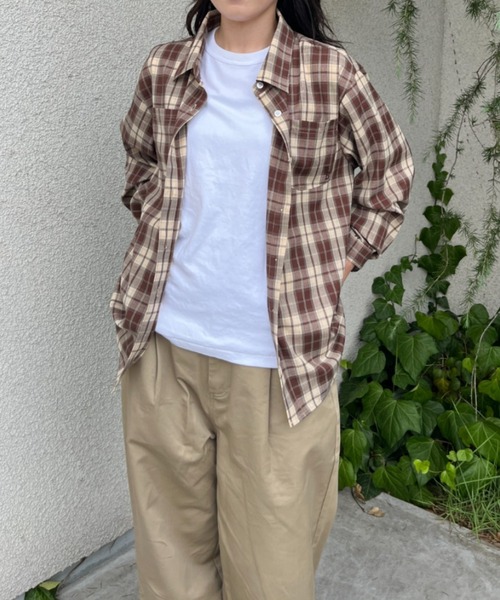 BROKEN BASE（ブロークンベース）の「チェックシャツ（シャツ/ブラウス・メンズ・チャコール/ブラウン・LARGE/MEDIUM）」の19枚目の写真