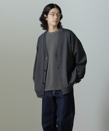 WEB限定/ダブルジャージービッグシルエットカーディガン