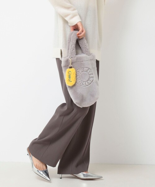 Lisa Conte（リサコンテ）の「ムートン刺繍バッグ　made in Italy（トートバッグ・レディース・オフホワイト/ライトグレー/ベージュ・FREE）」の11枚目の写真