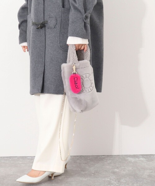 Lisa Conte（リサコンテ）の「ムートン刺繍バッグ　made in Italy（トートバッグ・レディース・オフホワイト/ライトグレー/ベージュ・FREE）」の14枚目の写真