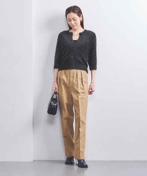 良品 UNITED ARROWS ユナイテッドアローズ リボンヤーン 2WAY ニットカーディガン 七分袖 プルオーバー ホワイト レディース 古着 中古 UNITED ARROWS - ユナイテッドアローズ リボンヤーン 2WAY