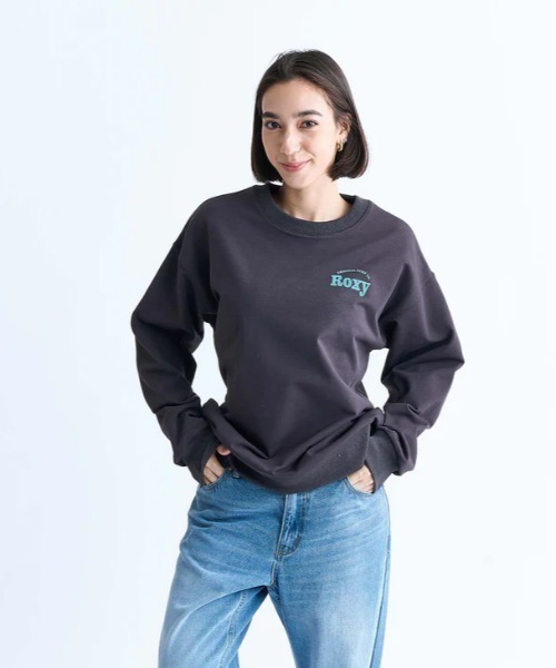 ROXY(ロキシー)の「KEEP IT REAL PO/ロキシー速乾UVカットプルオーバースウェットトレーナー(スウェット・レディース・グレー/ホワイト/ブラック/オレンジ・LARGE/SMALL/MEDIUM)」の8枚目の写真