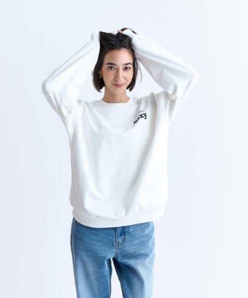 ROXY(ロキシー)の「KEEP IT REAL PO/ロキシー速乾UVカットプルオーバースウェットトレーナー(スウェット・レディース・グレー/ホワイト/ブラック/オレンジ・LARGE/SMALL/MEDIUM)」の7枚目の写真
