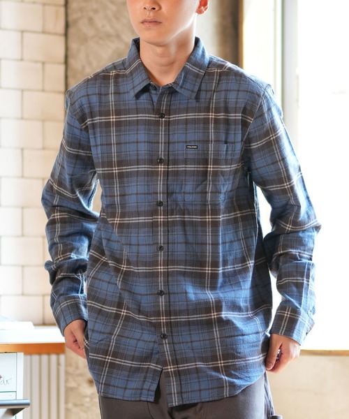 【セール】VOLCOM/ボルコム 長袖 フランネルシャツ チェック CADEN PLAID A0532407（シャツ/ブラウス）｜VOLCOM（ボルコム）