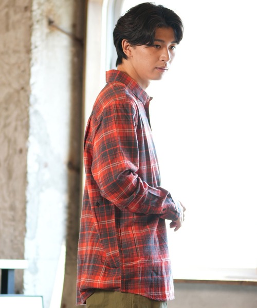 VOLCOM（ボルコム）の「VOLCOM/ボルコム 長袖 フランネルシャツ チェック CADEN PLAID A0532407（シャツ/ブラウス・メンズ・レッド/ブルー・M/L/S/XL）」の16枚目の写真
