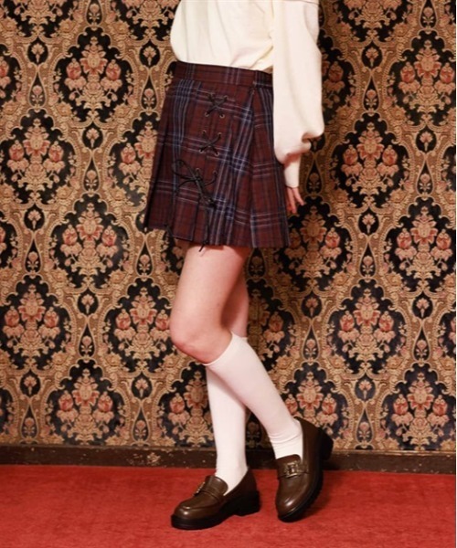 axes femme（アクシーズファム）の「タータンチェックキュロット（その他パンツ・レディース・パープル/ブラウン/ワイン・FREE）」の19枚目の写真