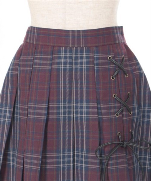 axes femme（アクシーズファム）の「タータンチェックキュロット（その他パンツ・レディース・パープル/ブラウン/ワイン・FREE）」の5枚目の写真