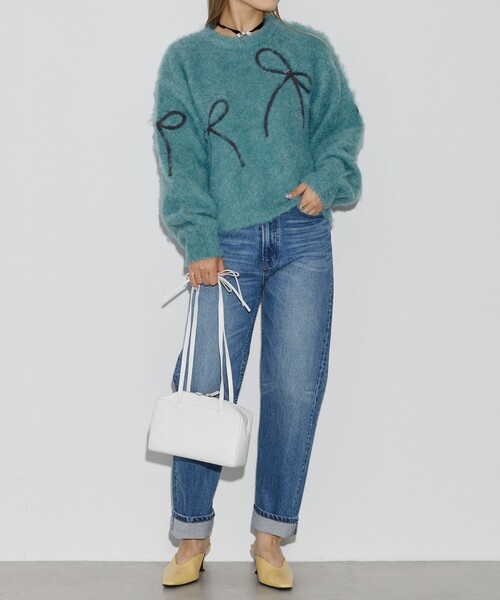 Firsthand（ファーストハンド）の「Firsthand/ファーストハンド リボンコード刺繍 シャギーニット（ニット/セーター・レディース・ミント/チャコールグレー/オフホワイト・FREE）」の19枚目の写真