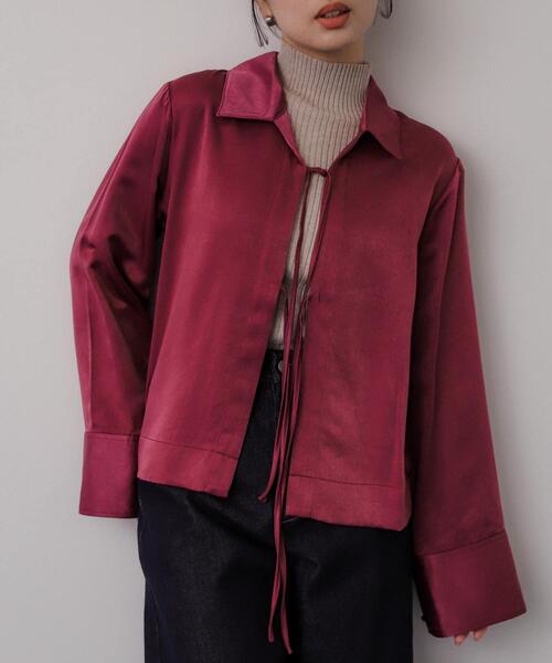 セール】サテンリボンディテールブラウス（シャツ/ブラウス）｜SENSE