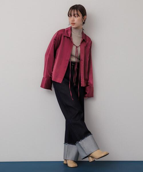 セール】サテンリボンディテールブラウス（シャツ/ブラウス）｜SENSE