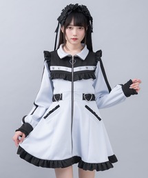 フリルたっぷりメイドジャージワンピース