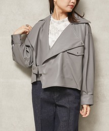 Sirin（シリン）の「エコレザーショートライダースジャケット（ライダースジャケット）」