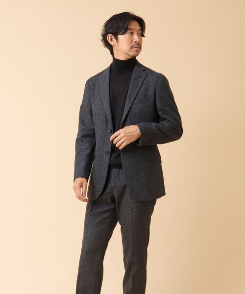 NOLLEY’S（ノーリーズ）の「《セットアップ/ビジカジ対応》JAPAN TWEED PT ツイードスラックスパンツ（スラックス・メンズ・グレー系その他/グレー/ネイビー/インディゴブルー・S/M/L/XL）」の14枚目の写真