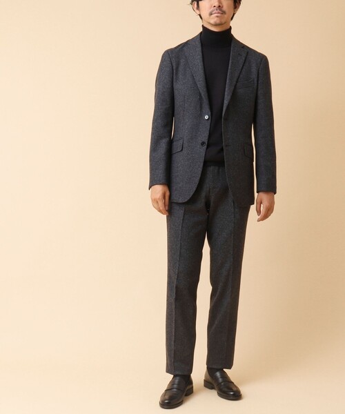 NOLLEY’S（ノーリーズ）の「《セットアップ/ビジカジ対応》JAPAN TWEED PT ツイードスラックスパンツ（スラックス・メンズ・グレー系その他/グレー/ネイビー/インディゴブルー・S/M/L/XL）」の16枚目の写真