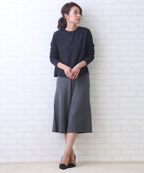 MYSELF ABAHOUSE（マイセルフアバハウス）の「ガウチョパンツ（その他パンツ・レディース・キャメル/グレー/ネイビー・FREE）」の4枚目の写真